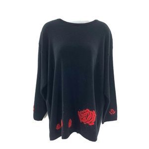 I. K. C. Black Wool Blend Sweater Size 2X